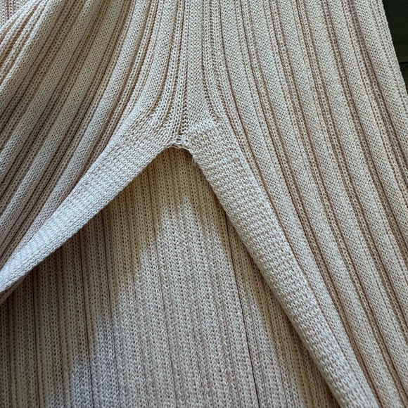 Aritzia Wilfred Knit Slit Midi Skirt Light Pink XS - Picture 8 of 11